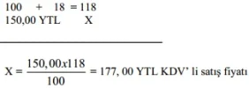 Katma Değer Vergisinin ( K.D.V. ) Hesaplanması