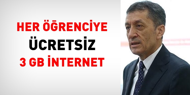 Her öğrenciye 3 GB internet geliyor